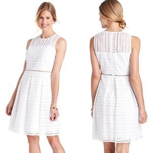 Vineyard Vines White Eyelet Fit And Flare Dress